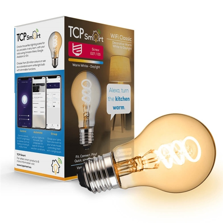 TCP SMART WIFI LED-lampa Classic Twist+CCT ES/E27 ryhmässä KOTI, TALOUS JA PUUTARHA / Älykodit / Älykäs valaistus @ TP E-commerce Nordic AB (A00400)
