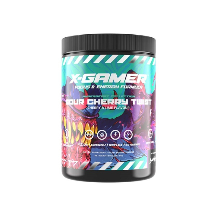 X-Gamer X-Tubz Sour Cherry Twist 600g ryhmässä TIETOKOONET & TARVIKKEET / GAMING / Pelaajien energiajuomat @ TP E-commerce Nordic AB (A00407)