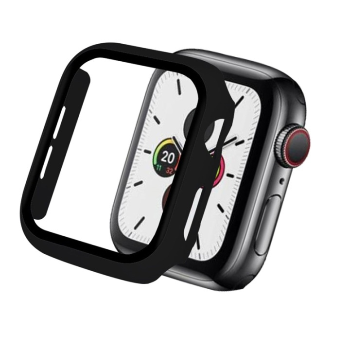 Champion Full cover Case Apple Watch SE/6/5/4 44mm, Svart ryhmässä ÄLYPUHELIMET JA TABLETIT / Urheilu, koti ja vapaa-aika / Apple Watch & tarvikkeet / Tarvikkeet @ TP E-commerce Nordic AB (A00624)