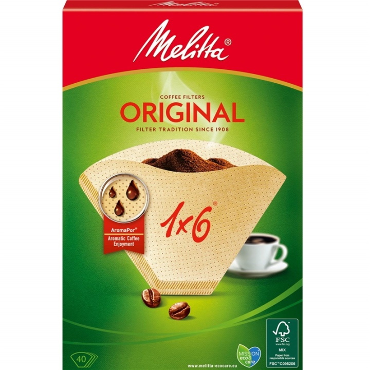 Melitta Kaffefilter 1X6 40pack (Obs 8 ryhmässä KOTI, TALOUS JA PUUTARHA / Kodinkoneet / Kahvikoneet ja tarvikkeet / Kapselit, suodatinpussit & Tarvikkeet @ TP E-commerce Nordic AB (A00878)