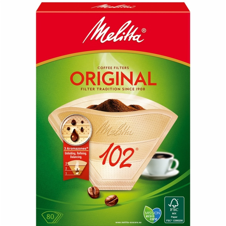Melitta Kaffefilter 102 80pack (Obs 9s ryhmässä KOTI, TALOUS JA PUUTARHA / Kodinkoneet / Kahvikoneet ja tarvikkeet / Kapselit, suodatinpussit & Tarvikkeet @ TP E-commerce Nordic AB (A00880)