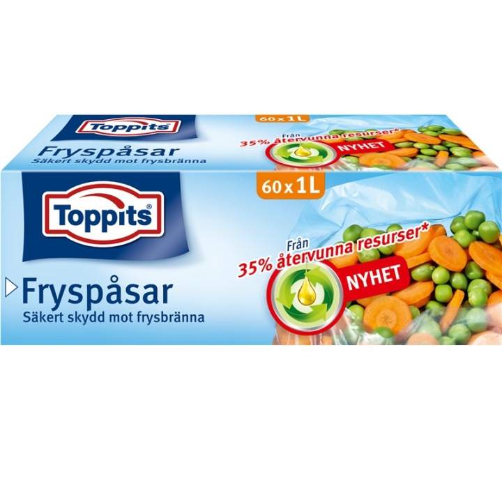 Toppits Fryspåsar 1L 60st, STORPACK 9st ryhmässä KOTI, TALOUS JA PUUTARHA / Keittiövälineet / Muut keittivälineet @ TP E-commerce Nordic AB (A01104)