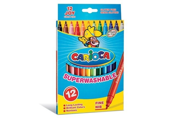 Carioca Tuschpennor med tunn spets, 12 st ryhmässä URHEILU, VAPAA-AIKA JA HARRASTUS / Harrastus / Maalaa ja piirrä / Kynät, liidut ja tussit @ TP E-commerce Nordic AB (A01193)