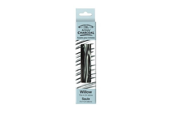 Winsor Willow Charcoal Thin, 24st ryhmässä URHEILU, VAPAA-AIKA JA HARRASTUS / Harrastus / Maalaa ja piirrä / Kynät, liidut ja tussit @ TP E-commerce Nordic AB (A01204)