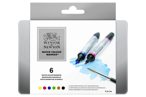 Winsor Watercolour Marker 6st ryhmässä URHEILU, VAPAA-AIKA JA HARRASTUS / Harrastus / Maalaa ja piirrä / Kynät, liidut ja tussit @ TP E-commerce Nordic AB (A01210)