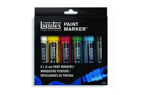 Liquitex Akrylmarkör Wide 6st ryhmässä URHEILU, VAPAA-AIKA JA HARRASTUS / Harrastus / Maalaa ja piirrä / Kynät, liidut ja tussit @ TP E-commerce Nordic AB (A01242)