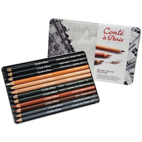 Conté à Paris The Sketch Set ryhmässä URHEILU, VAPAA-AIKA JA HARRASTUS / Harrastus / Maalaa ja piirrä / Kynät, liidut ja tussit @ TP E-commerce Nordic AB (A01255)