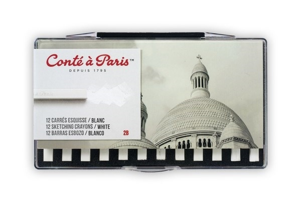 Conté à Paris Pastellkritor 2B, Vit ryhmässä URHEILU, VAPAA-AIKA JA HARRASTUS / Harrastus / Maalaa ja piirrä / Kynät, liidut ja tussit @ TP E-commerce Nordic AB (A01290)