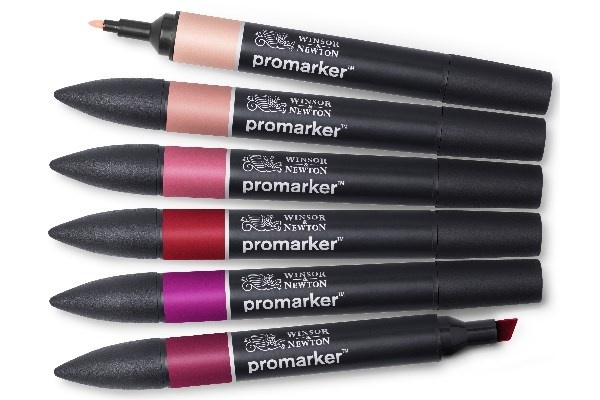 Winsor Promarker 6st, Red tones ryhmässä URHEILU, VAPAA-AIKA JA HARRASTUS / Harrastus / Maalaa ja piirrä / Kynät, liidut ja tussit @ TP E-commerce Nordic AB (A01319)