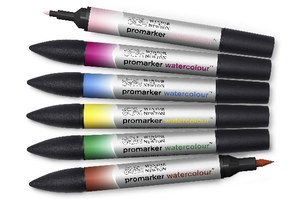 Winsor WaterColour Marker 6-pack, Floral tones set ryhmässä URHEILU, VAPAA-AIKA JA HARRASTUS / Harrastus / Maalaa ja piirrä / Kynät, liidut ja tussit @ TP E-commerce Nordic AB (A01324)