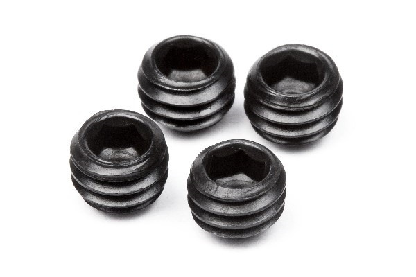 Set Screw M4X3Mm (4Pcs) ryhmässä LELUT, TUOTTEET LAPSILLE JA VAUVOILLE / Radio-ohjattava / Varaosat ja lisävarusteet / HPI / Ruuvit/Kiinnikkeet / Ruuvit @ TP E-commerce Nordic AB (A01537)