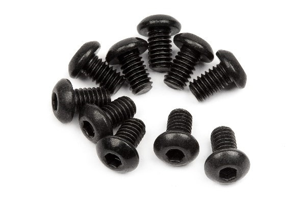 Button Head Screw M2.5X4Mm (Hex Socket/10Pcs) ryhmässä LELUT, TUOTTEET LAPSILLE JA VAUVOILLE / Radio-ohjattava / Varaosat ja lisävarusteet / HPI / Ruuvit/Kiinnikkeet / Ruuvit @ TP E-commerce Nordic AB (A01568)