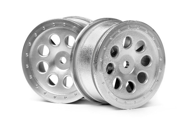 St-8 Wheel Matte Chrome (0Mm Offset/2Pcs) ryhmässä LELUT, TUOTTEET LAPSILLE JA VAUVOILLE / Radio-ohjattava / Varaosat ja lisävarusteet / HPI / Vanteet / Offroad @ TP E-commerce Nordic AB (A02043)