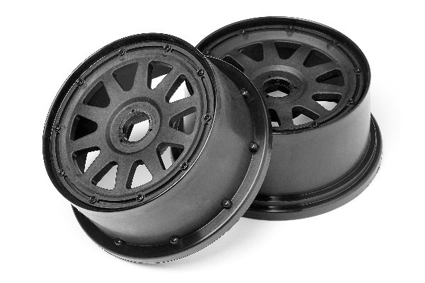 Tr-10 Wheel Black (120X65Mm/-10Mm Offset) ryhmässä LELUT, TUOTTEET LAPSILLE JA VAUVOILLE / Radio-ohjattava / Varaosat ja lisävarusteet / HPI / Vanteet / Offroad @ TP E-commerce Nordic AB (A02141)