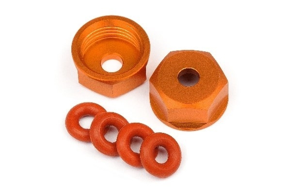 Aluminum Bottom Shock Cap (Orange/2Pcs) ryhmässä LELUT, TUOTTEET LAPSILLE JA VAUVOILLE / Radio-ohjattava / Varaosat ja lisävarusteet / HPI / Varaosat ja tuunaus / Iskunvaimentimet @ TP E-commerce Nordic AB (A02388)