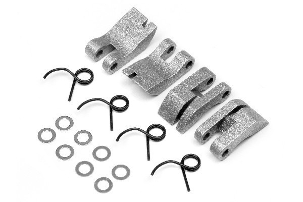 Aluminum Quadra Clutch Shoe/Spring Set ryhmässä LELUT, TUOTTEET LAPSILLE JA VAUVOILLE / Radio-ohjattava / Varaosat ja lisävarusteet / HPI / Moottorit / Bensiinimoottorin varaosat @ TP E-commerce Nordic AB (A02516)