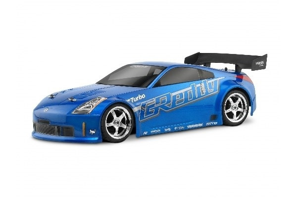 Nissan 350Z Greddy Twin Turbo Body (190Mm) ryhmässä LELUT, TUOTTEET LAPSILLE JA VAUVOILLE / Radio-ohjattava / Varaosat ja lisävarusteet / HPI / Rungot ja tarvikkeet / Onroad-rungot (läpinäkyvät) @ TP E-commerce Nordic AB (A03001)