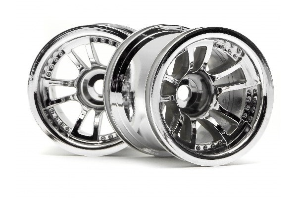 Split 5 Truck Wheel (Chrome/2Pcs) ryhmässä LELUT, TUOTTEET LAPSILLE JA VAUVOILLE / Radio-ohjattava / Varaosat ja lisävarusteet / HPI / Vanteet / Offroad @ TP E-commerce Nordic AB (A03032)