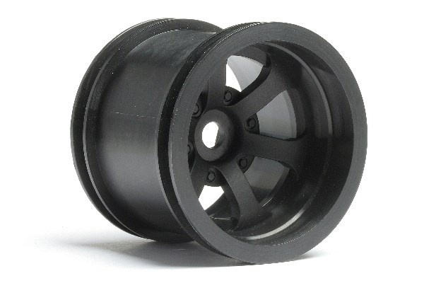 Scorch 6-Spoke Wheel Black (2.2In/55X50Mm/2Pcs) ryhmässä LELUT, TUOTTEET LAPSILLE JA VAUVOILLE / Radio-ohjattava / Varaosat ja lisävarusteet / HPI / Vanteet / Offroad @ TP E-commerce Nordic AB (A03041)