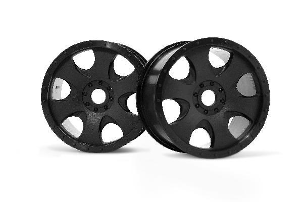 Warlock Wheel Black (83X56Mm/2Pcs) ryhmässä LELUT, TUOTTEET LAPSILLE JA VAUVOILLE / Radio-ohjattava / Varaosat ja lisävarusteet / HPI / Vanteet / Offroad @ TP E-commerce Nordic AB (A03048)