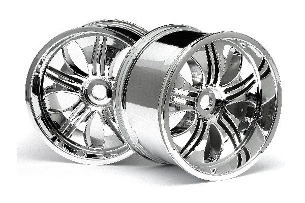 Tremor Wheel Chrome (115X70Mm 7Inch/2Pcs) ryhmässä LELUT, TUOTTEET LAPSILLE JA VAUVOILLE / Radio-ohjattava / Varaosat ja lisävarusteet / HPI / Vanteet / Offroad @ TP E-commerce Nordic AB (A03058)