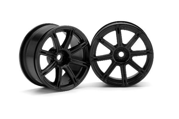 Work Emotion Xc8 Wheel 26Mm Black (3Mm Offset) ryhmässä LELUT, TUOTTEET LAPSILLE JA VAUVOILLE / Radio-ohjattava / Varaosat ja lisävarusteet / HPI / Vanteet / Onroad @ TP E-commerce Nordic AB (A03082)