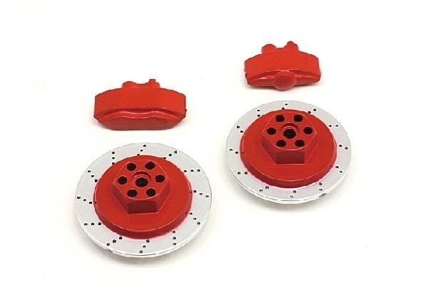 E10 Brake Disc & Caliper Set (Red) ryhmässä LELUT, TUOTTEET LAPSILLE JA VAUVOILLE / Radio-ohjattava / Varaosat ja lisävarusteet / HPI / Varaosat ja tuunaus / Voimansiirto @ TP E-commerce Nordic AB (A03103)