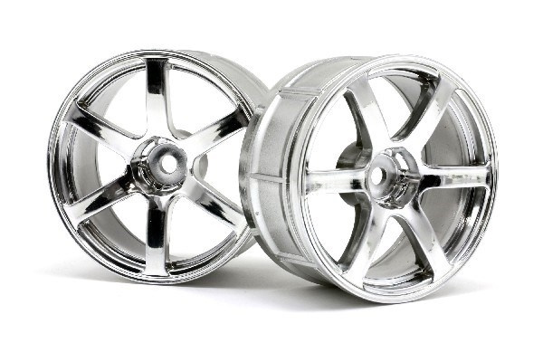 Lp29 Wheel Yokohama Avs Model T6 Chrome (2Pcs) ryhmässä LELUT, TUOTTEET LAPSILLE JA VAUVOILLE / Radio-ohjattava / Varaosat ja lisävarusteet / HPI / Vanteet / Onroad @ TP E-commerce Nordic AB (A03110)