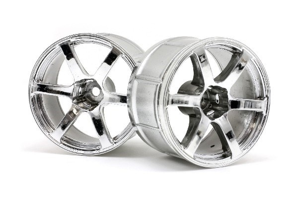 Lp35 Wheel Yokohama Avs Model T6 Chrome (2Pcs) ryhmässä LELUT, TUOTTEET LAPSILLE JA VAUVOILLE / Radio-ohjattava / Varaosat ja lisävarusteet / HPI / Vanteet / Onroad @ TP E-commerce Nordic AB (A03112)