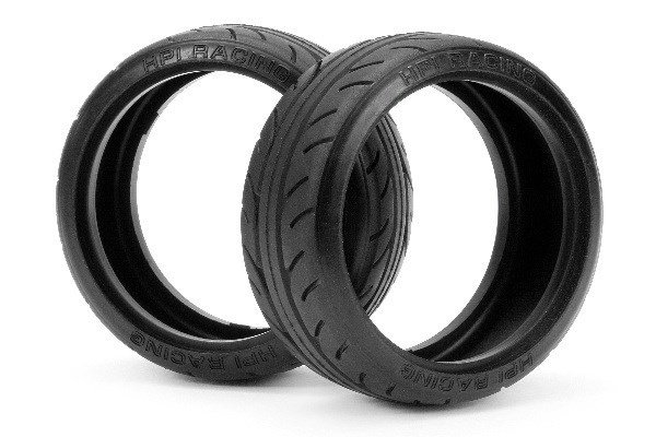 Super Drift Tire 26Mm Radial (Type A/2Pcs) ryhmässä LELUT, TUOTTEET LAPSILLE JA VAUVOILLE / Radio-ohjattava / Varaosat ja lisävarusteet / HPI / Renkaat / Onroad @ TP E-commerce Nordic AB (A03158)