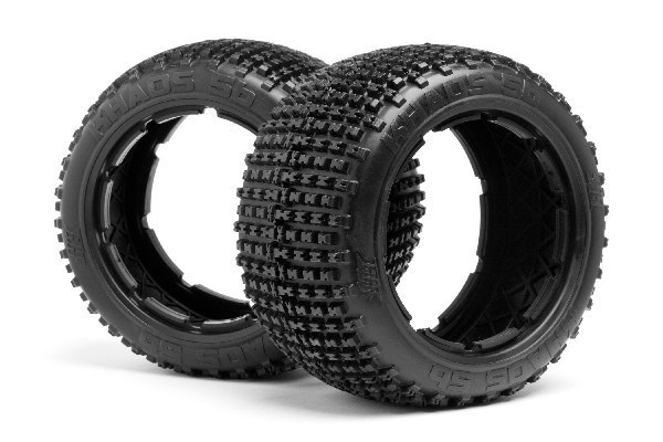 Khaos Tire (White/Baja 5B/Rear/2Pcs) ryhmässä LELUT, TUOTTEET LAPSILLE JA VAUVOILLE / Radio-ohjattava / Varaosat ja lisävarusteet / HPI / Renkaat / Offroad @ TP E-commerce Nordic AB (A03365)