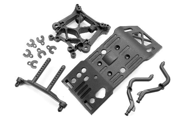 Skid Plate/Body Mount/Shock Tower Set ryhmässä LELUT, TUOTTEET LAPSILLE JA VAUVOILLE / Radio-ohjattava / Varaosat ja lisävarusteet / HPI / Varaosat ja tuunaus / Alustan osat @ TP E-commerce Nordic AB (A03641)