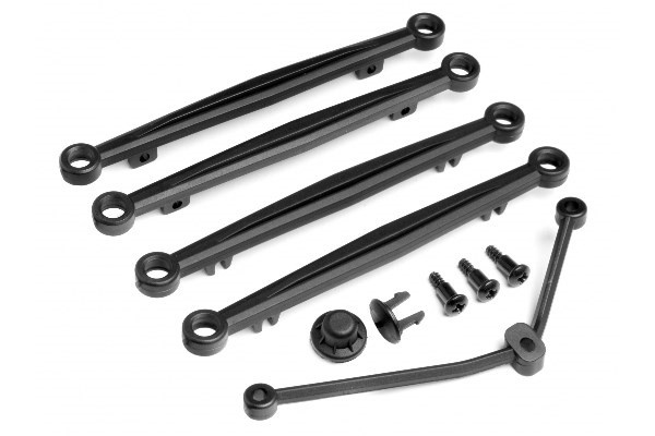 Arm Rod/ Steering Rod Set ryhmässä LELUT, TUOTTEET LAPSILLE JA VAUVOILLE / Radio-ohjattava / Varaosat ja lisävarusteet / HPI / Varaosat ja tuunaus / Iskunvaimentimet @ TP E-commerce Nordic AB (A03663)