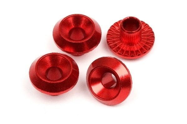 Wheel Washer (Red/4Pcs) ryhmässä LELUT, TUOTTEET LAPSILLE JA VAUVOILLE / Radio-ohjattava / Varaosat ja lisävarusteet / HPI / Ruuvit/Kiinnikkeet / Levyt @ TP E-commerce Nordic AB (A04047)