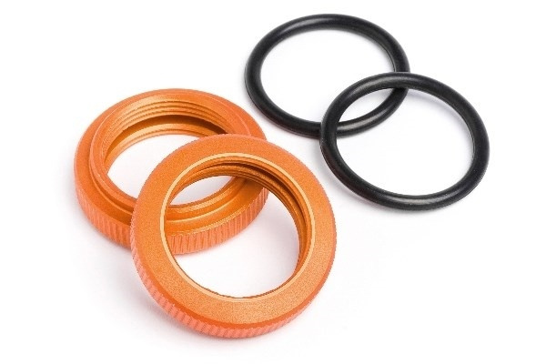 Shock Adjuster Nut 20Mm (Orange/2Pcs) ryhmässä LELUT, TUOTTEET LAPSILLE JA VAUVOILLE / Radio-ohjattava / Varaosat ja lisävarusteet / HPI / Varaosat ja tuunaus / Iskunvaimentimet @ TP E-commerce Nordic AB (A04142)