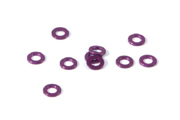 Aluminium Washer 3 X 6 X 0.75Mm (Purple/10 Pcs) ryhmässä LELUT, TUOTTEET LAPSILLE JA VAUVOILLE / Radio-ohjattava / Varaosat ja lisävarusteet / HPI / Ruuvit/Kiinnikkeet / Levyt @ TP E-commerce Nordic AB (A04519)