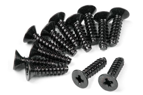 TP FLAT HEAD SCREW M2.6X10MM (12PCS) ryhmässä LELUT, TUOTTEET LAPSILLE JA VAUVOILLE / Radio-ohjattava / Varaosat ja lisävarusteet / HPI / Ruuvit/Kiinnikkeet / Ruuvit @ TP E-commerce Nordic AB (A04546)