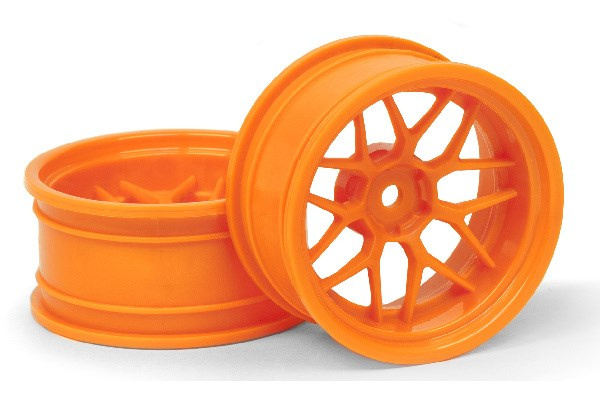 TECH 7 WHEEL ORANGE (9MM/2PCS) ryhmässä LELUT, TUOTTEET LAPSILLE JA VAUVOILLE / Radio-ohjattava / Varaosat ja lisävarusteet / HPI / Vanteet / Onroad @ TP E-commerce Nordic AB (A04561)