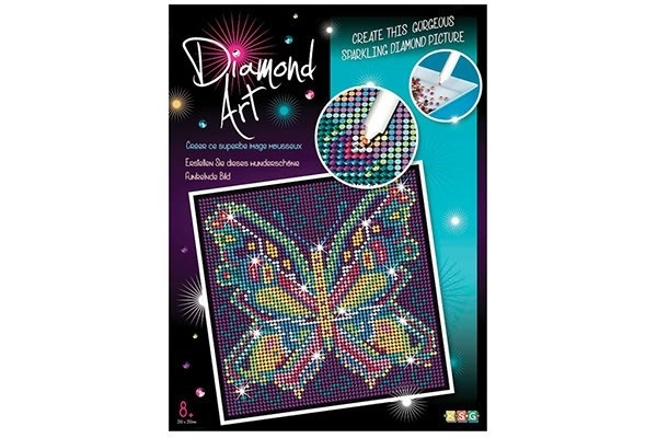 Diamond Art 20x20cm, Fjäril ryhmässä URHEILU, VAPAA-AIKA JA HARRASTUS / Harrastus / Maalaa ja piirrä / Diamond Painting @ TP E-commerce Nordic AB (A05144)