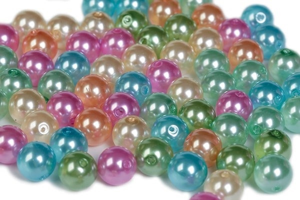 Pearl`n fun Blanka pärlor 10mm blandade färger, 125g ryhmässä URHEILU, VAPAA-AIKA JA HARRASTUS / Harrastus / Helmet / Muovihelmet @ TP E-commerce Nordic AB (A05252)
