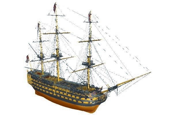 1:75 HMS Victory -Wooden hull ryhmässä URHEILU, VAPAA-AIKA JA HARRASTUS / Harrastus / Puumallit / Alukset @ TP E-commerce Nordic AB (A05452)