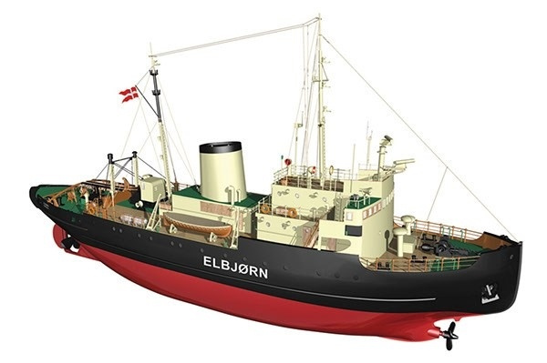 1:75 Elbjørn Icebreaker -Wooden hull ryhmässä URHEILU, VAPAA-AIKA JA HARRASTUS / Harrastus / Puumallit / Alukset @ TP E-commerce Nordic AB (A05455)