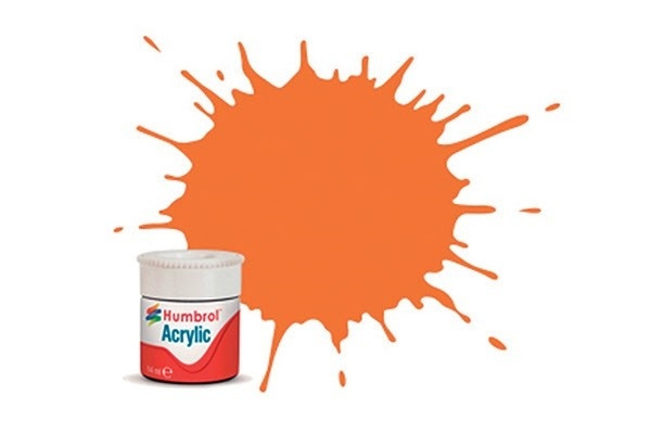 Acrylic maling orange 14ml - Klar replacement ryhmässä URHEILU, VAPAA-AIKA JA HARRASTUS / Harrastus / Harrastemaalit / Humbrol / Vesipohjainen @ TP E-commerce Nordic AB (A05731)