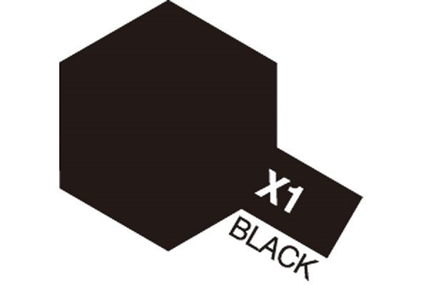 Acrylic Mini X-1 Black ryhmässä URHEILU, VAPAA-AIKA JA HARRASTUS / Harrastus / Harrastemaalit / Tamiya / Vesipohjainen @ TP E-commerce Nordic AB (A05777)