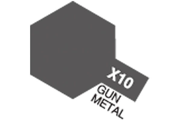 Acrylic Mini X-10 Gun Metal ryhmässä URHEILU, VAPAA-AIKA JA HARRASTUS / Harrastus / Harrastemaalit / Tamiya / Vesipohjainen @ TP E-commerce Nordic AB (A05786)