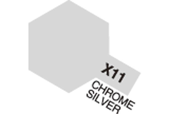 Acrylic Mini X-11 Chrome Silver ryhmässä URHEILU, VAPAA-AIKA JA HARRASTUS / Harrastus / Harrastemaalit / Tamiya / Vesipohjainen @ TP E-commerce Nordic AB (A05787)