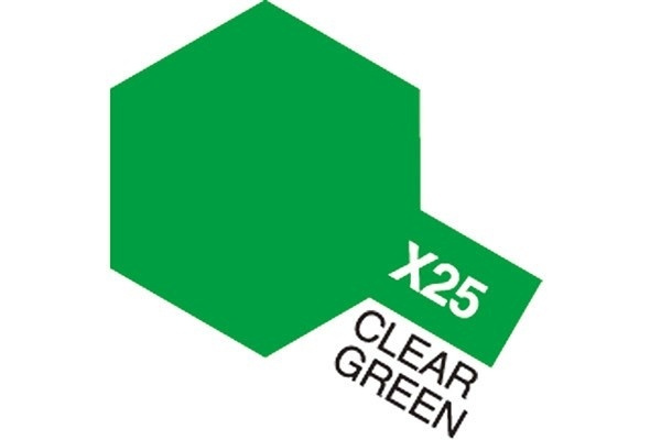 Acrylic Mini X-25 Clear Green ryhmässä URHEILU, VAPAA-AIKA JA HARRASTUS / Harrastus / Harrastemaalit / Tamiya / Vesipohjainen @ TP E-commerce Nordic AB (A05801)
