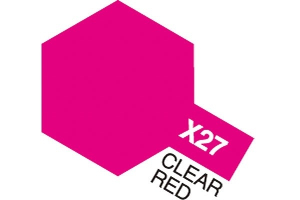 Acrylic Mini X-27 Clear Red ryhmässä URHEILU, VAPAA-AIKA JA HARRASTUS / Harrastus / Harrastemaalit / Tamiya / Vesipohjainen @ TP E-commerce Nordic AB (A05803)