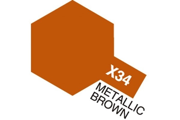 Acrylic Mini X-34 Metal. Brown ryhmässä URHEILU, VAPAA-AIKA JA HARRASTUS / Harrastus / Harrastemaalit / Tamiya / Vesipohjainen @ TP E-commerce Nordic AB (A05808)