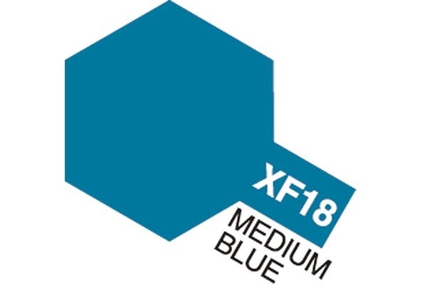 Acrylic Mini XF-18 Medium Blue ryhmässä URHEILU, VAPAA-AIKA JA HARRASTUS / Harrastus / Harrastemaalit / Tamiya / Vesipohjainen @ TP E-commerce Nordic AB (A05827)